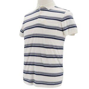 GANT RUGGER Awning Pocket White & Blue Stripe Men’s Polo - Retail $285 - NWT